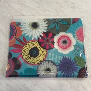 Anna Griffin Floral Stripe Plastic File Folders NEW